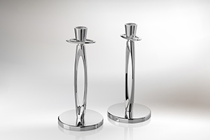 Coppia candelieri monofiamma in argento