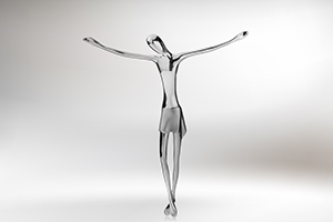 Crocifisso 'ecce homo' in argento